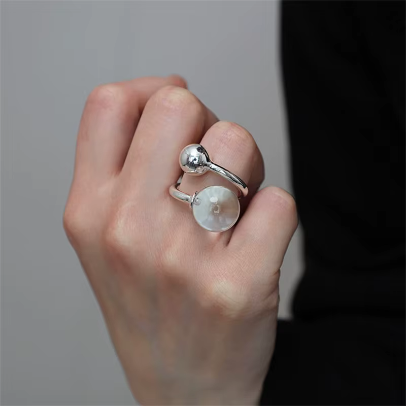 XIYANIKE – bagues réglables en perles de cristal blanc faites à la main pour femmes, nouveaux bijoux