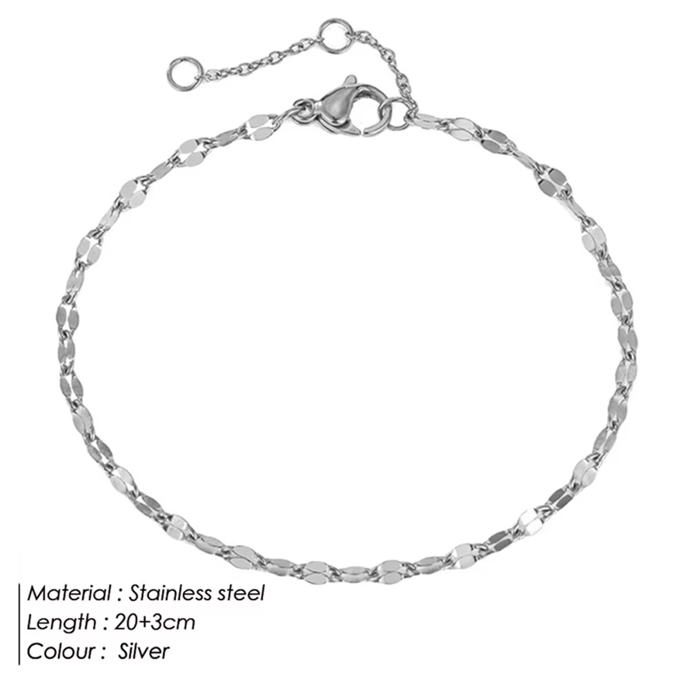 EManco – chaîne à lèvres métallique de Style minimaliste, Long Bracelet à Double trou, taille réglab