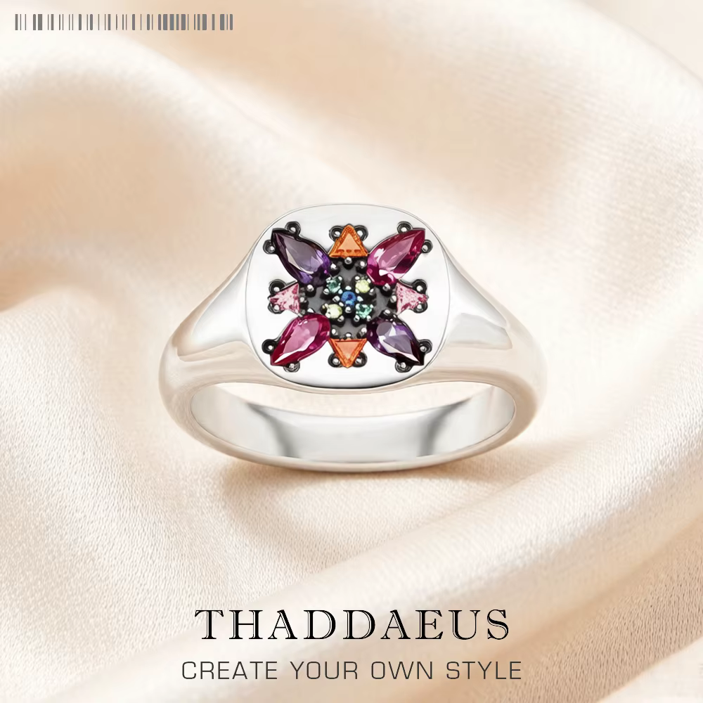 Bague en argent regardé 925 pur pour femme, bijoux fins de style bohème européen, pierre de comparat