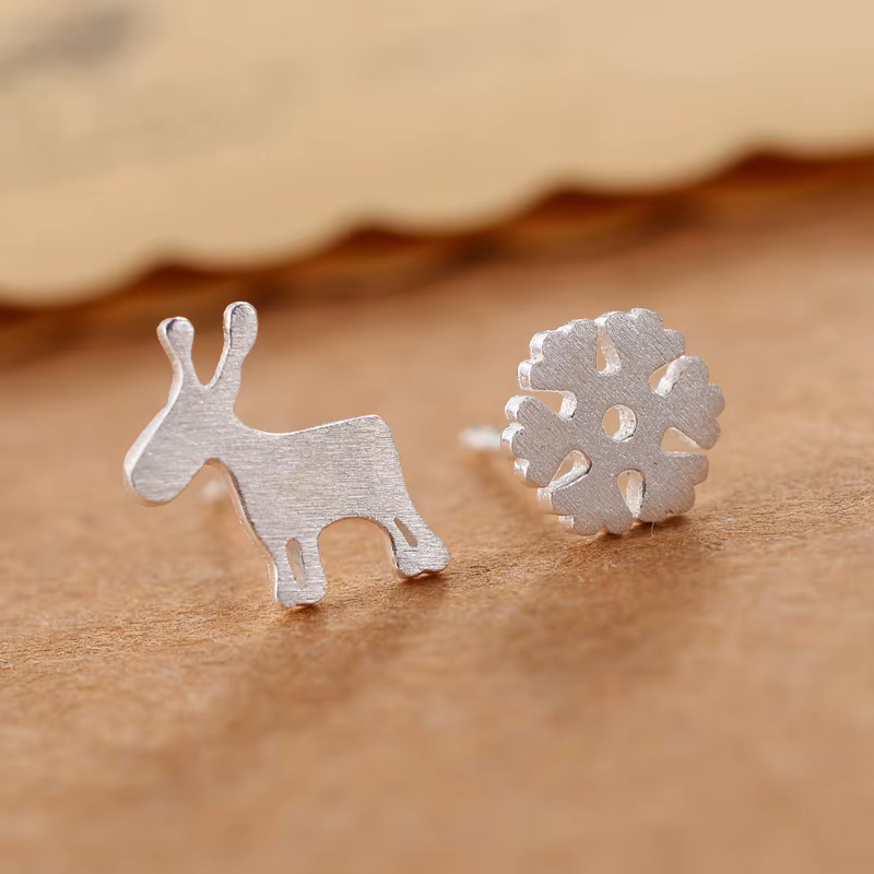 Boucles d'oreilles flocons de neige en argent Sterling 100% et 925, bijoux à la mode pour femmes et 