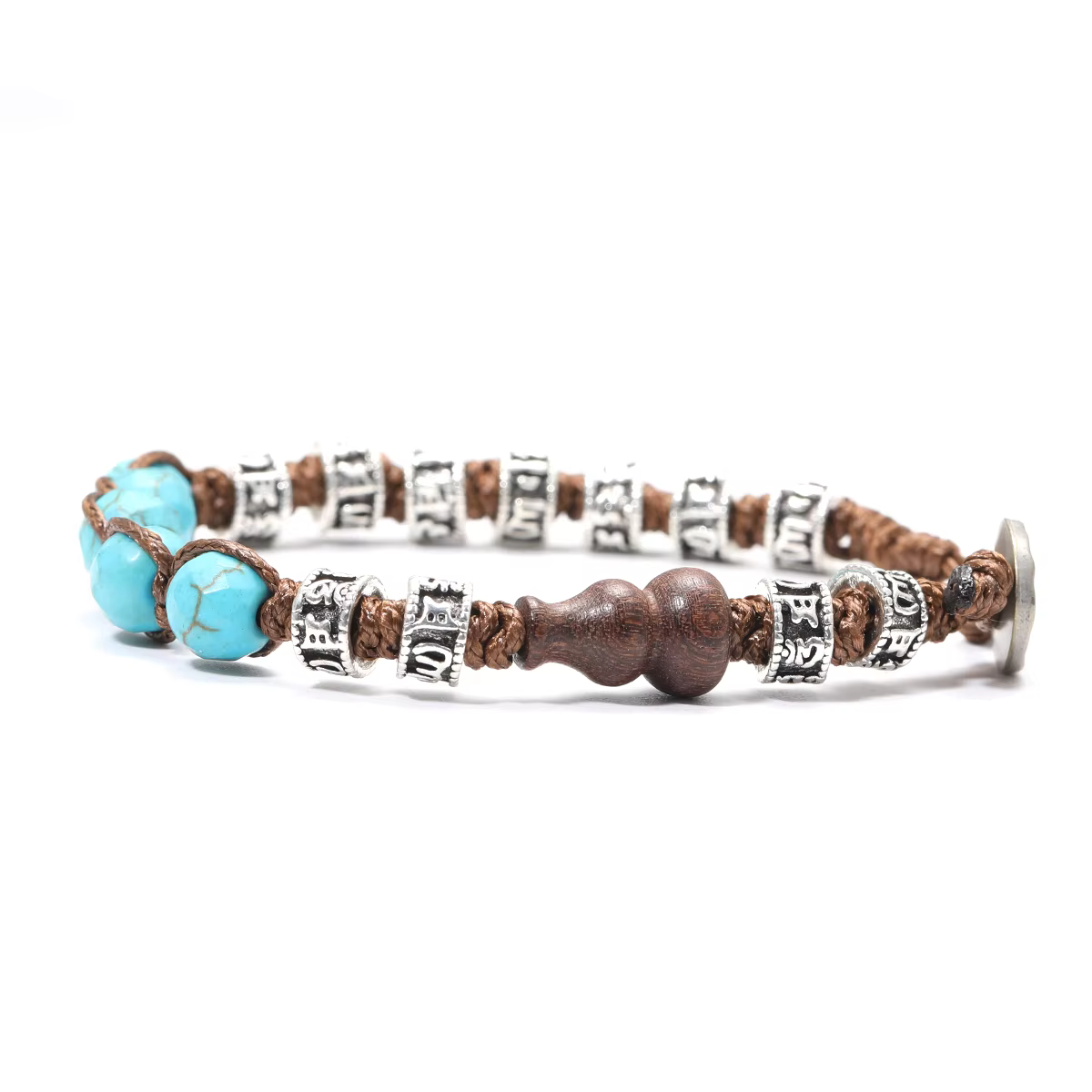 Bracelet tibétain fait à la main, gourde de bon augure, méditation de guérison, chanceux, paix, cade