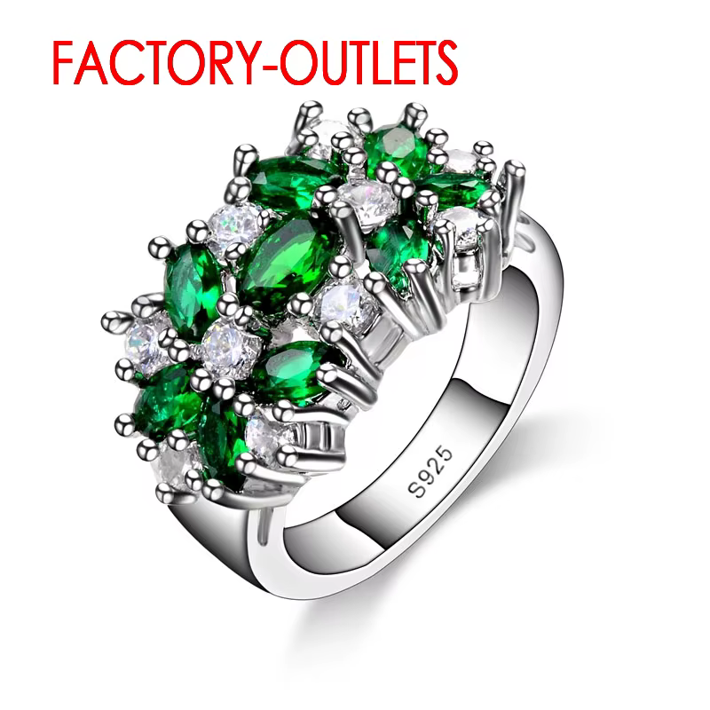 Bague de mariée en argent Sterling 925, bijoux à la mode, réglage de griffes en zircone cubique, mei