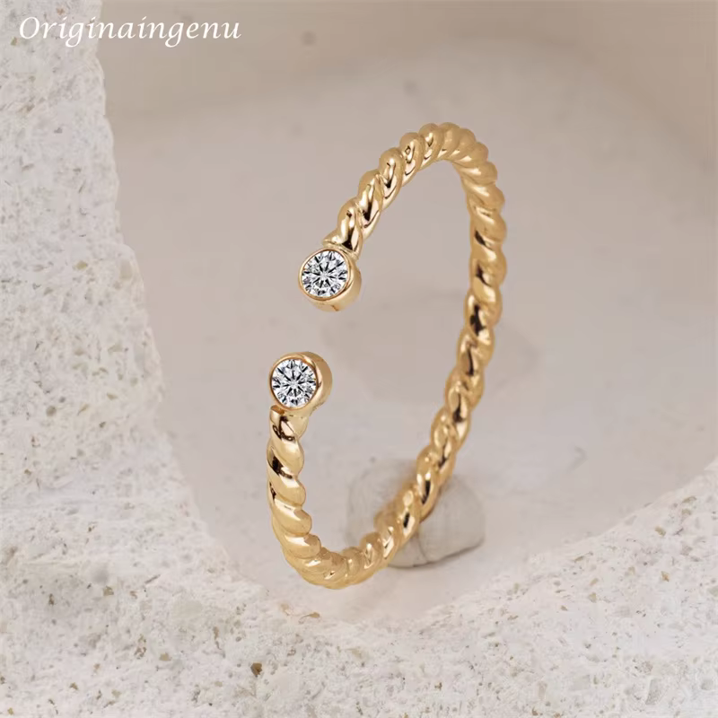 Bague Moissanite remplie d'or 14K, bague faite à la main, bijoux minimalistes personnalisés, résista