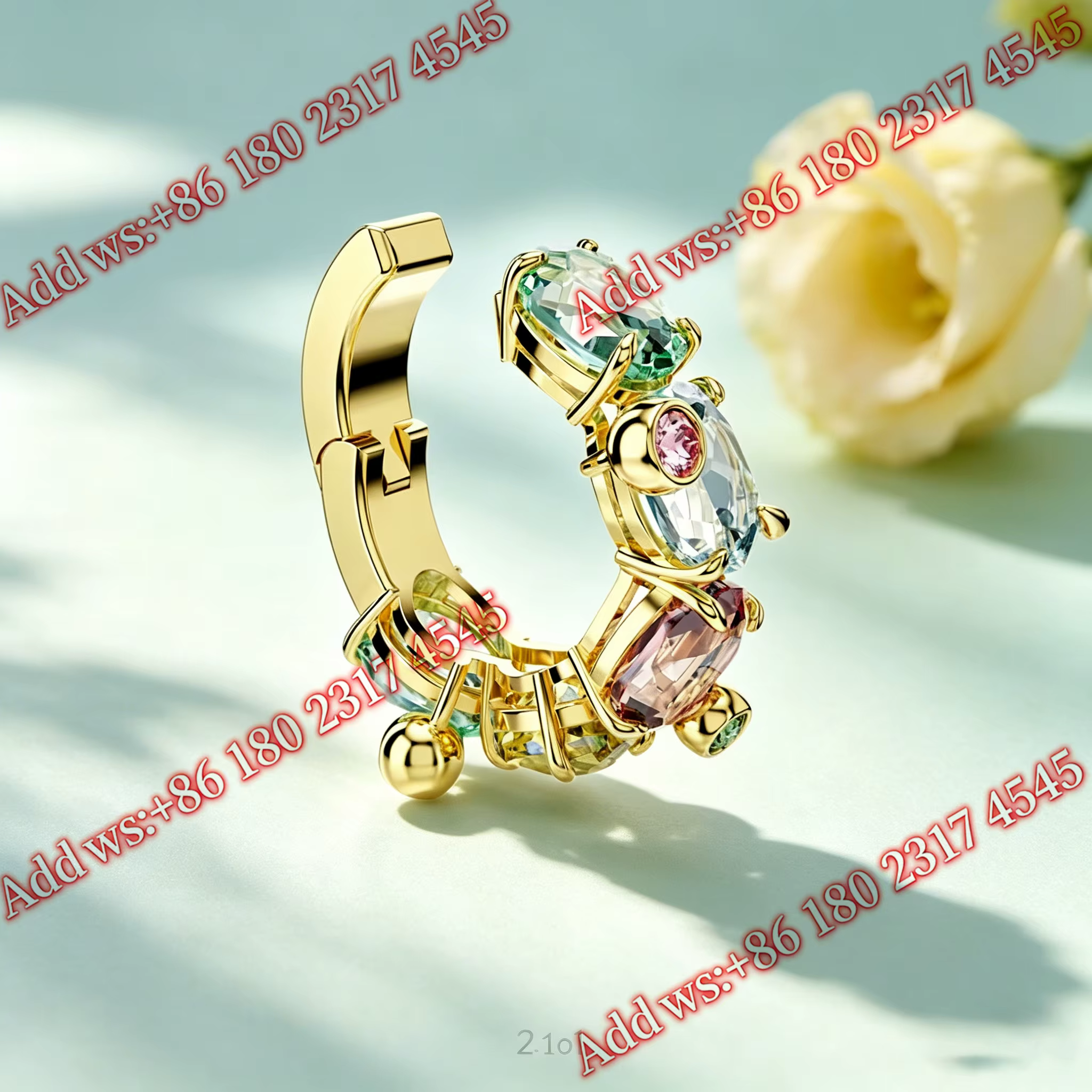 Ensemble de bijoux en zircone cubique multicolores arc-en-ciel pour femmes, collier, bracelet, boucl
