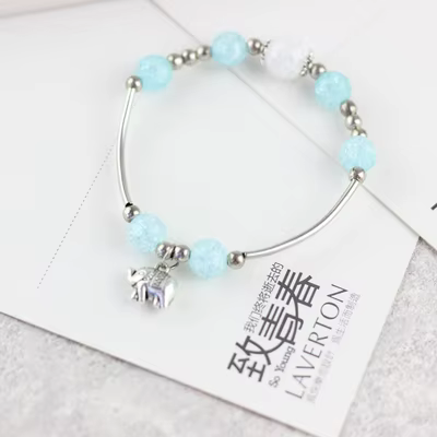 Bracelets à breloques en verre et céramique pour femmes, bijoux d'origine, style bohème, #5105, vent