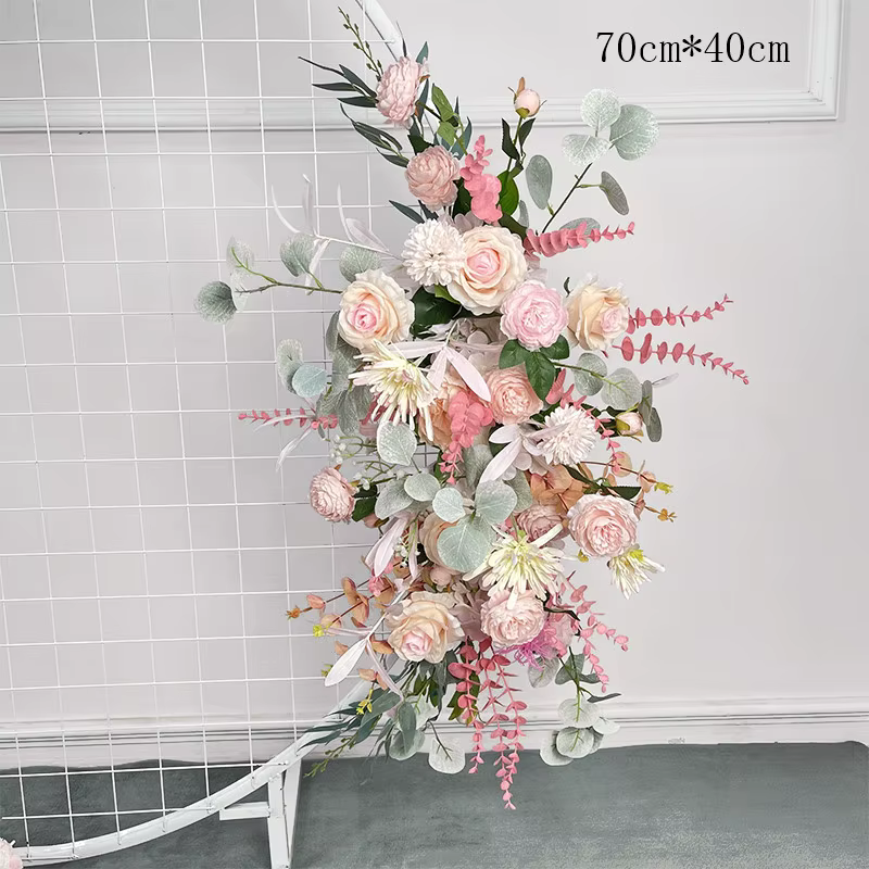 Arche de Mariage Blanche en Forme de Croissant de Fleurs, Nucleement, Centre de Table, Boule Florale
