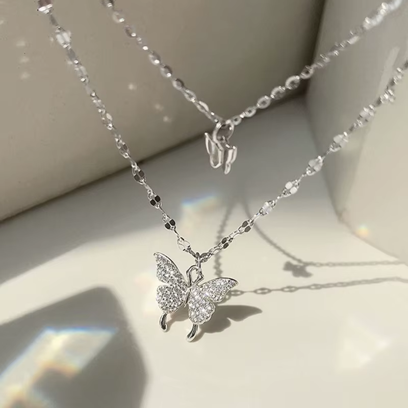 LATS – collier rond brillant, couleur or Rose, chaîne de clavicule Double couche exquise, bijoux pou
