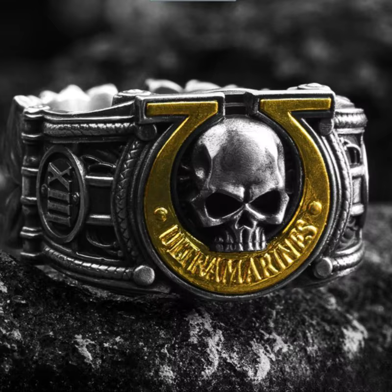Bague pour homme avec emblème Honor du Groupe U Peripheral Ultramar, inspirée des animations, films,