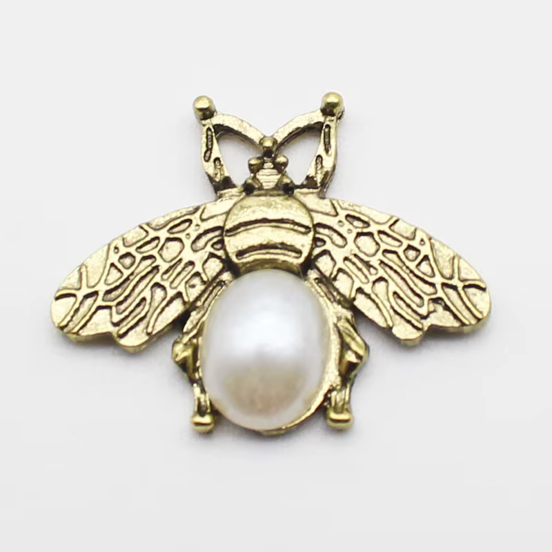 10 Pièces de Boutons en Perles d'Abeille Artificielles pour Bijoux, Accessoires de Couture pour Robe