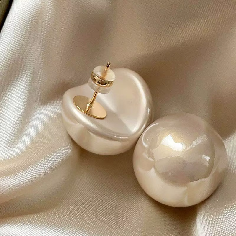 Boucles d'oreilles clous minimalistes pour femmes, imitation perle, bijoux de mode pour le quotidien