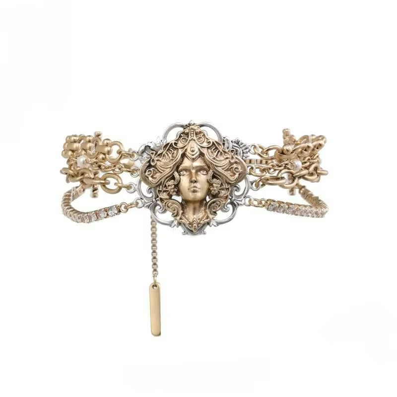 Bracelet Medusa multicouche couleur or Bracelet unisexe Cool Punk Bracelet pour femmes luxe Bracelet