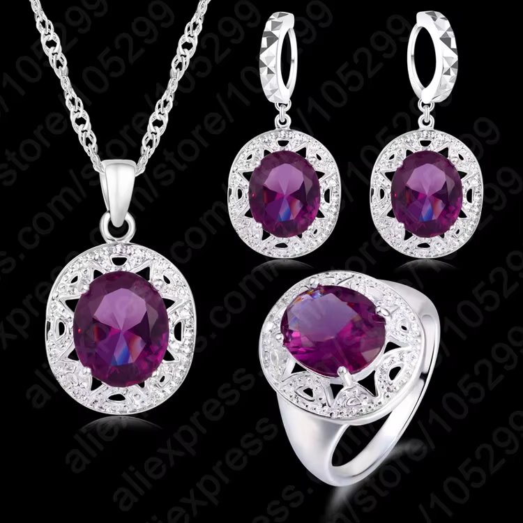 Accessoires de fête haut de gamme pour femmes, ensembles de bijoux classiques en Zircon cubique viol