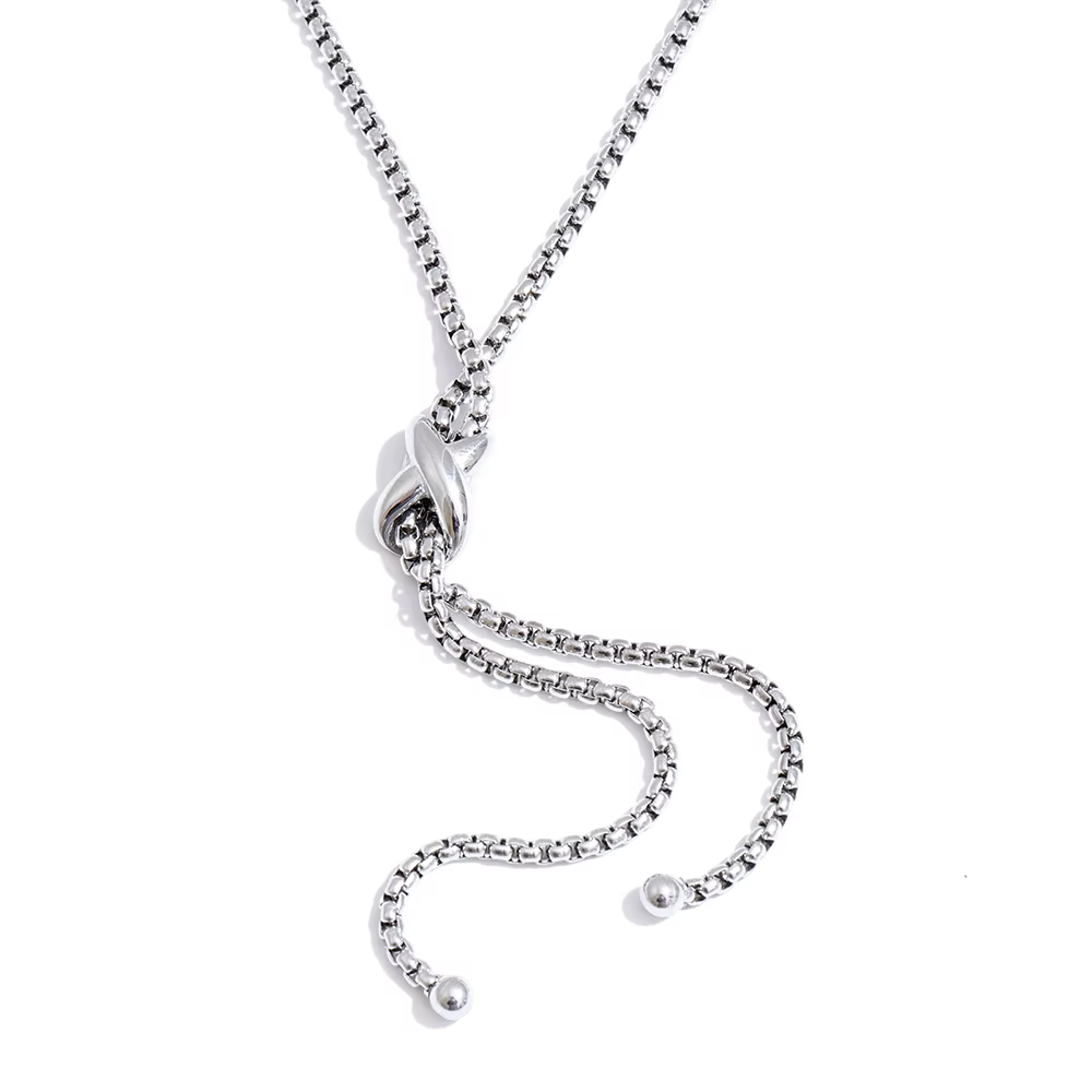 NiNice – collier Long pendentif en acier inoxydable, à la mode et réglable, plaqué PVD 16K, accessoi
