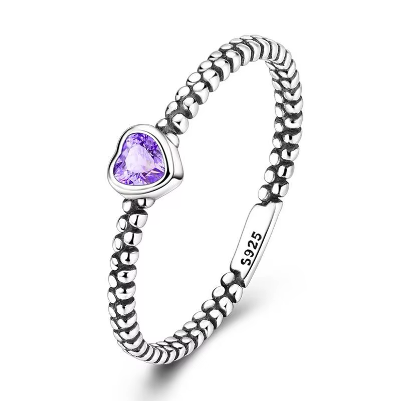 Bague d'amour vintage en argent Sterling 925 pour femmes, bijoux originaux, couleur goutte de rosée 