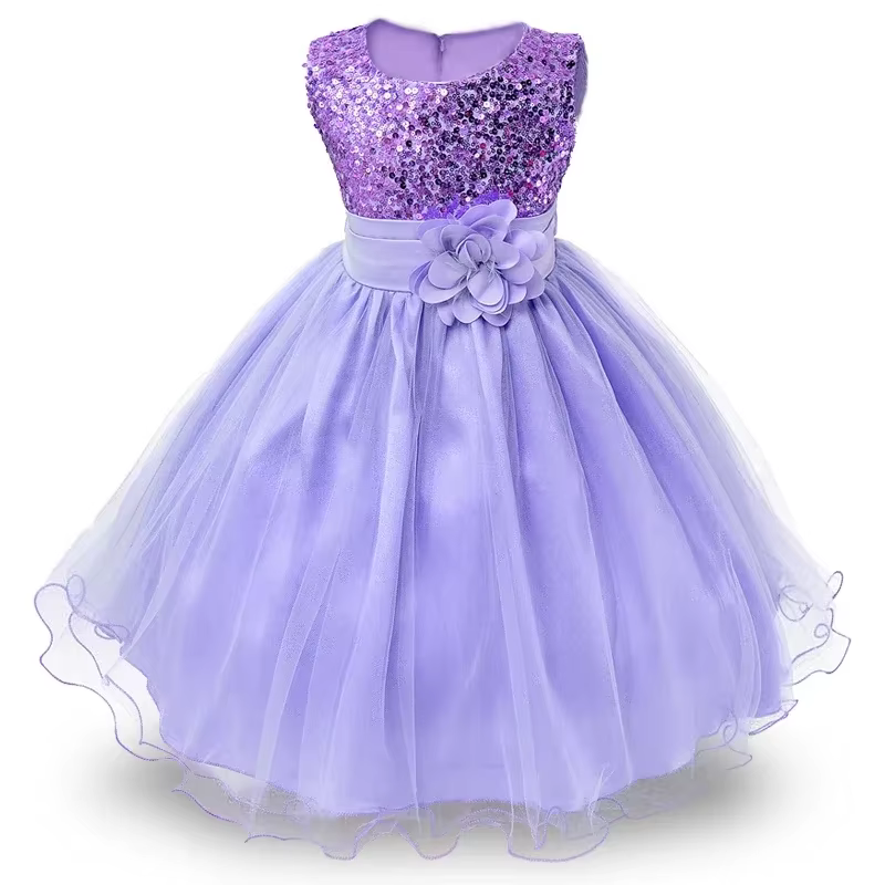 Robe de mariage à fleurs pour filles, en Tulle et dentelle, Costume de princesse fantaisie pour évén
