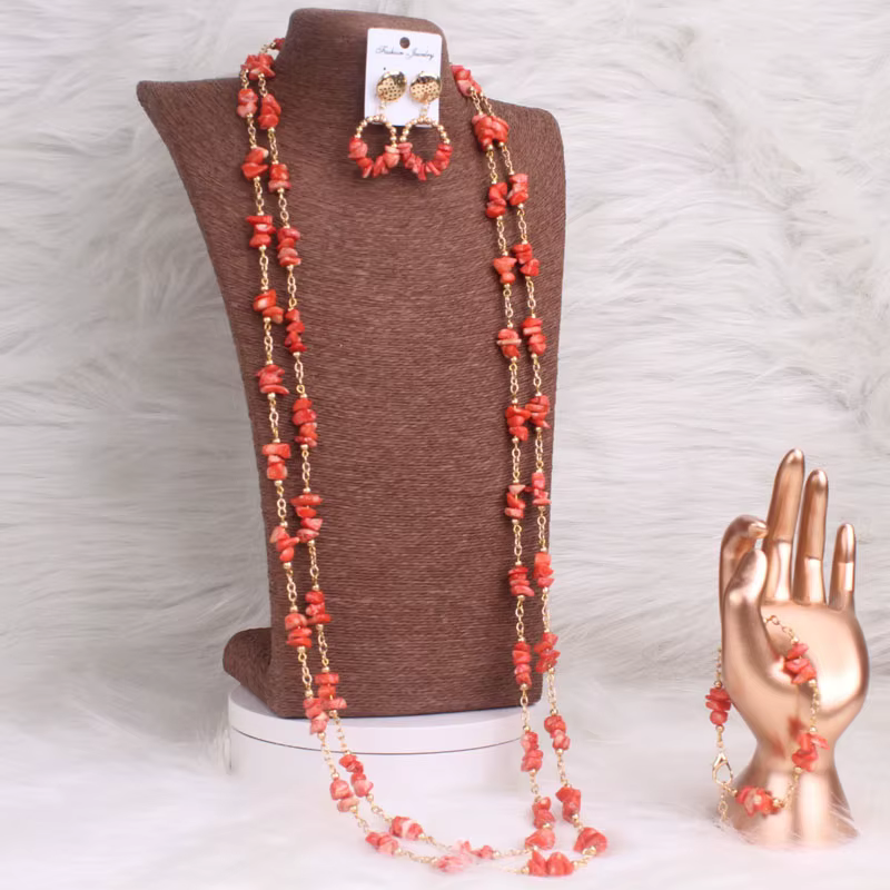 NigWin-Collier de perles pour femmes, ensembles de bijoux pour patients, conception longue de mariag