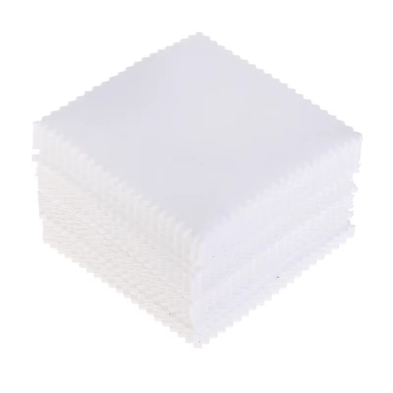 50 chiffons de polissage couleur argent, chiffons de nettoyage doux pour bijoux en argent et or, out
