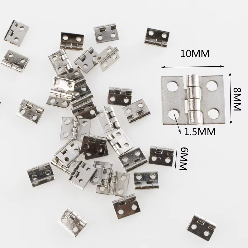 Mini charnière en laiton 10x8mm, 50 pièces, pour petite boîte de porte artisanale, accessoires de me