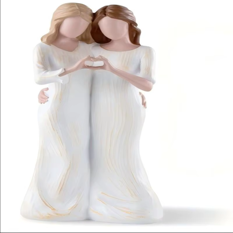 Statue en résine amitié entre sœurs - Figurine décorative pour femmes, pour amies et sœurs, décorati