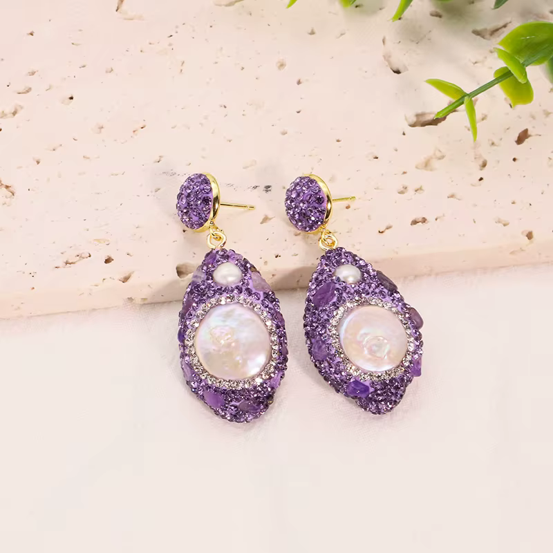 GLSEEVO-Boucles d'oreilles pendantes en perles baroques vintage, bijoux fantaisie, formage délicate,