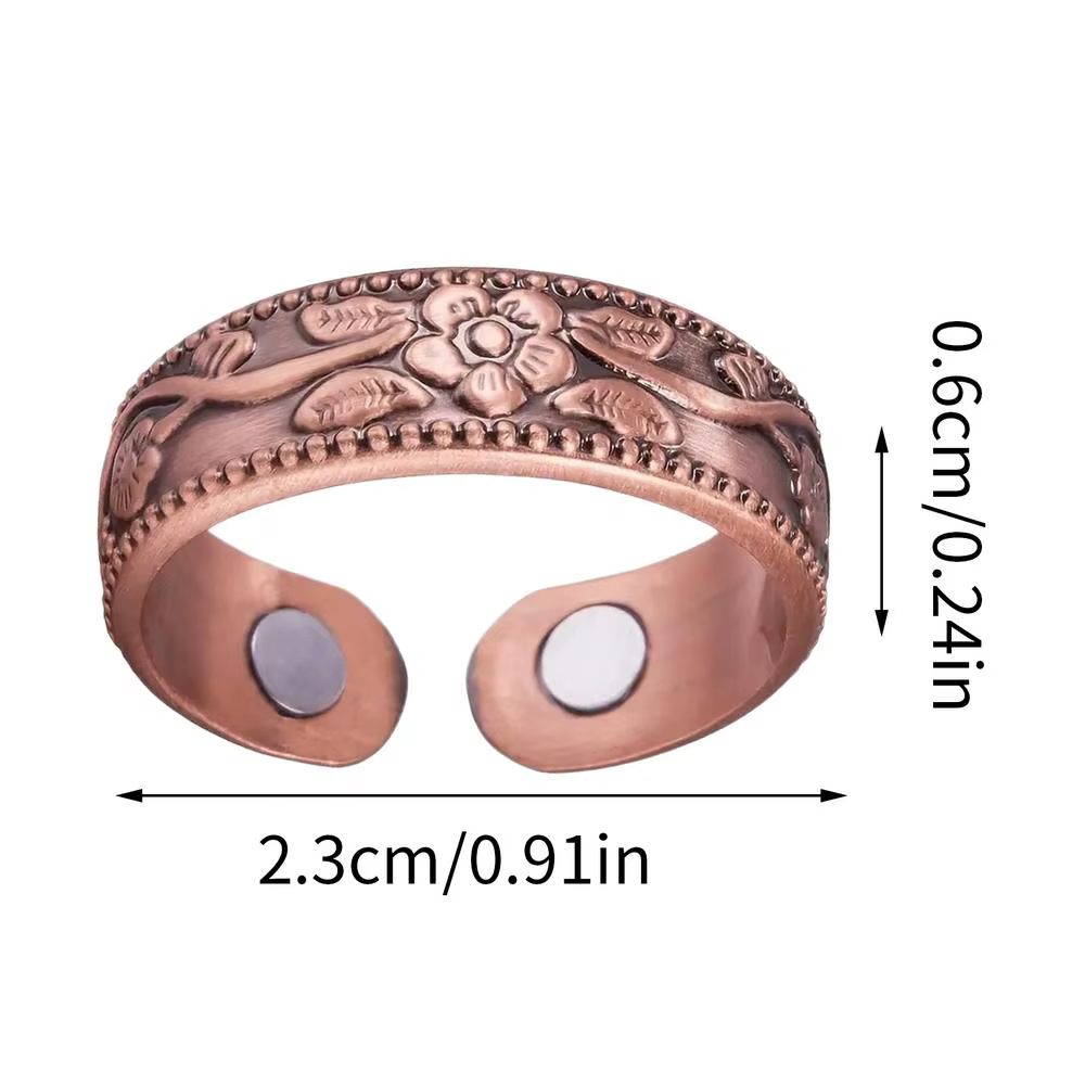 Anneaux magnétiques pour femmes et hommes, anneaux de thérapie magnétique en cuivre, bijoux conforta