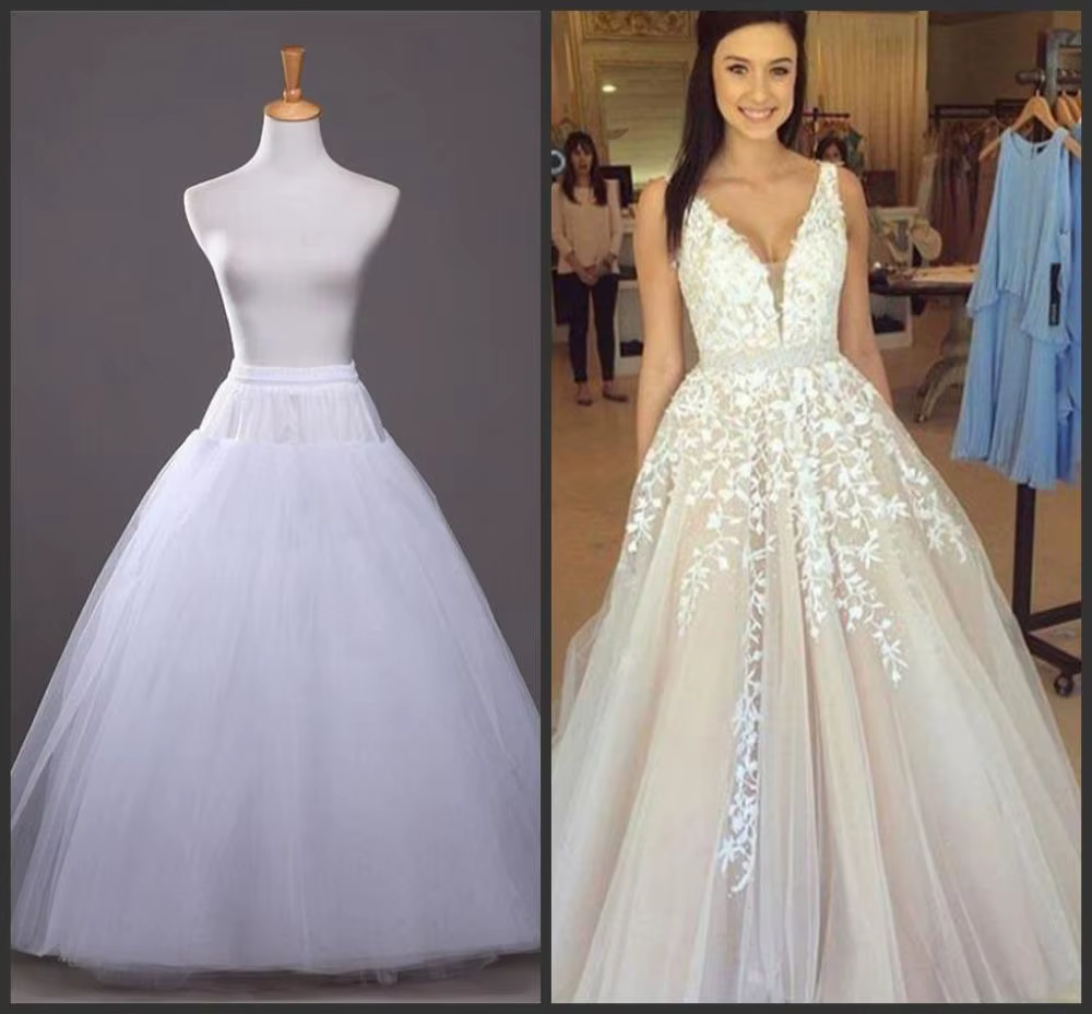 Jupon en Tulle pour robe de mariée ligne A, 4/6/8 couches, sans cerceau, accessoires de mariage, jup