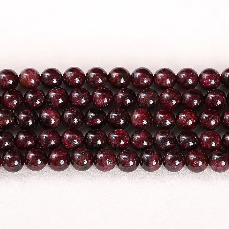 Perle de grenat rouge foncé en pierre naturelle 1A, entretoise ronde adt, taille de choix 4mm, 6mm,