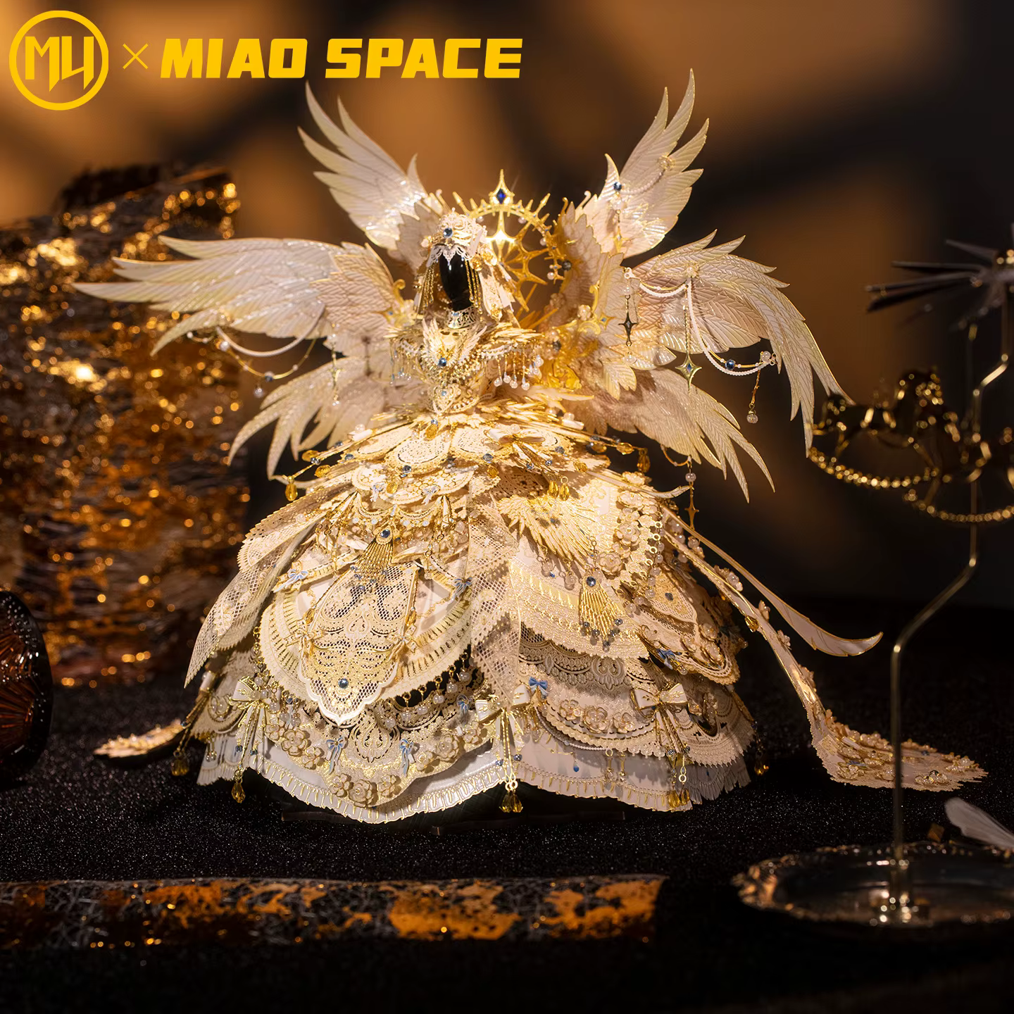 Puzzle 3D en métal Robe de mariée MU Platinum Vente en gros |   Kits d'assemblage DIY en gros pour l