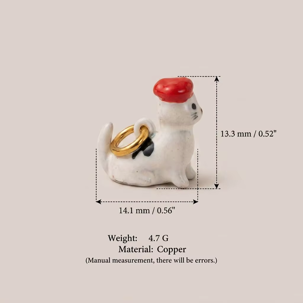 Pendentif chat mignon en émail plaqué or, mini pendentif animal pour la fabrication de bijoux DIY, a
