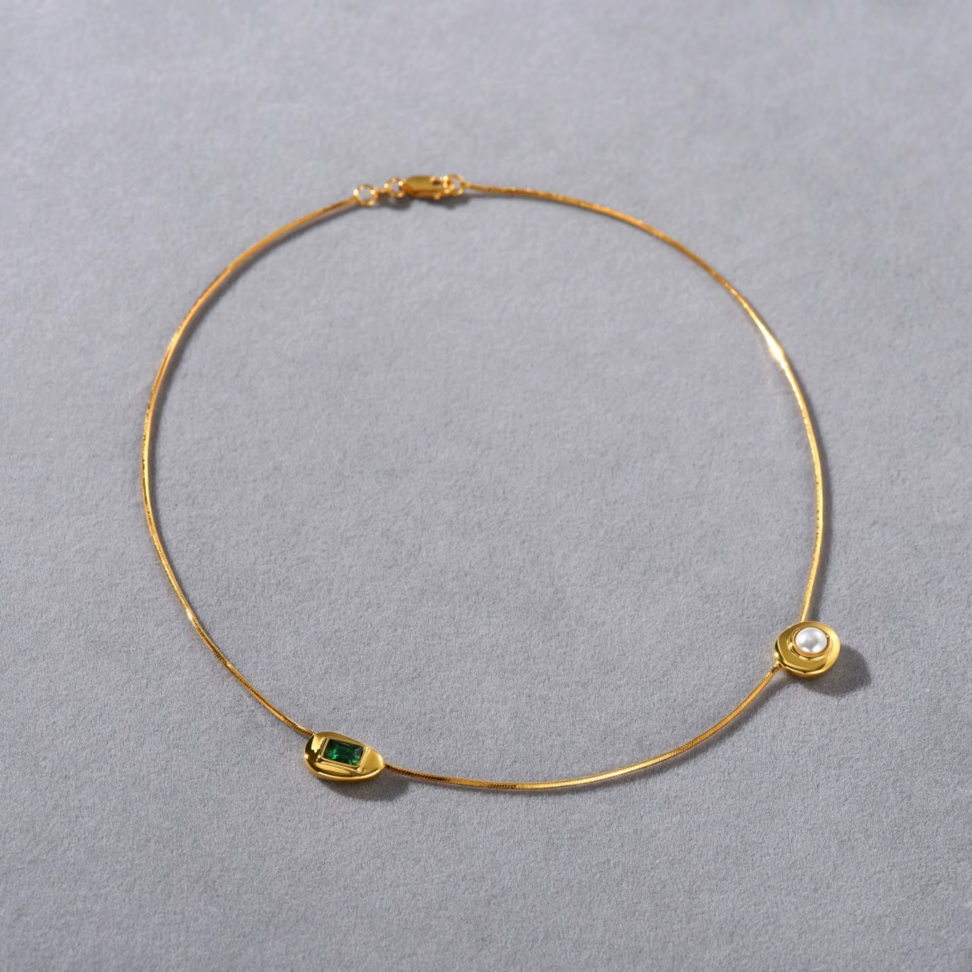 Collier ras du cou en acier inoxydable plaqué or 18 carats, chaîne multi-pendentif rétro, personnali