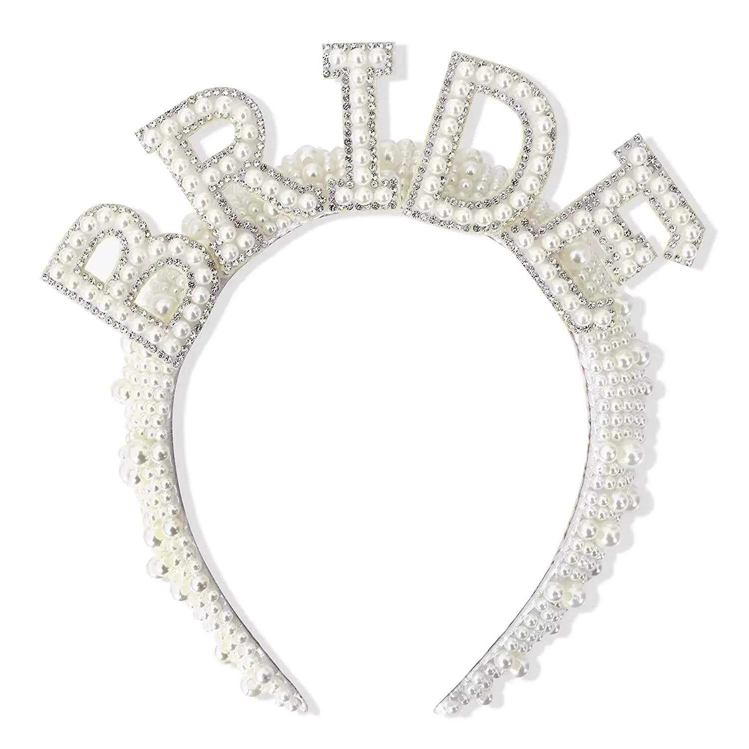 Mariée pour être couronne de perles bandeau Bach Bachelorette poule fête nuptiale mariage fiançaille