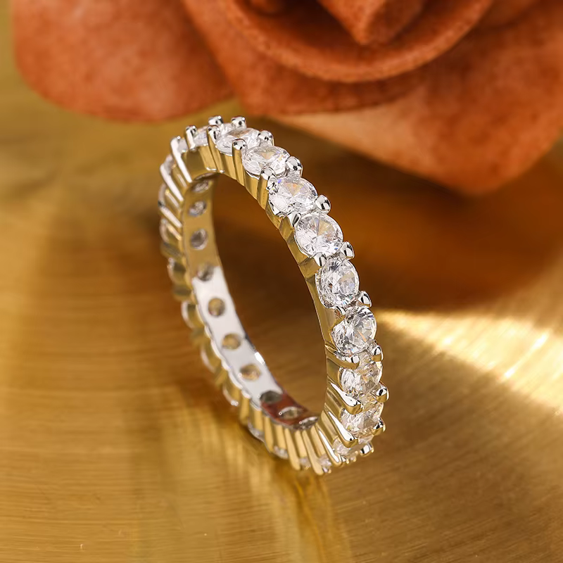 Bague plaquée argent 925 pour femmes, bague en Zircon avec diamant exquis, bijoux de fête de haute q