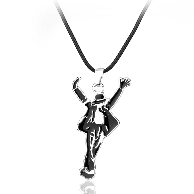 Pop Dancer MJ collier Hip Hop danse costume pendentif charme corde émail bijoux