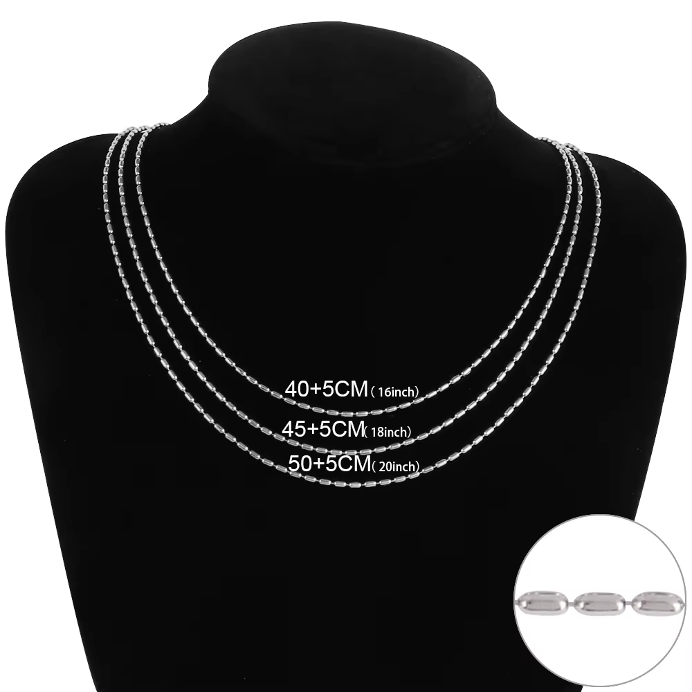 Collier Ras du Cou en Acier Inoxydable pour Homme et Femme, Bijou en Or avec Boule Ronde, Jobeads, V