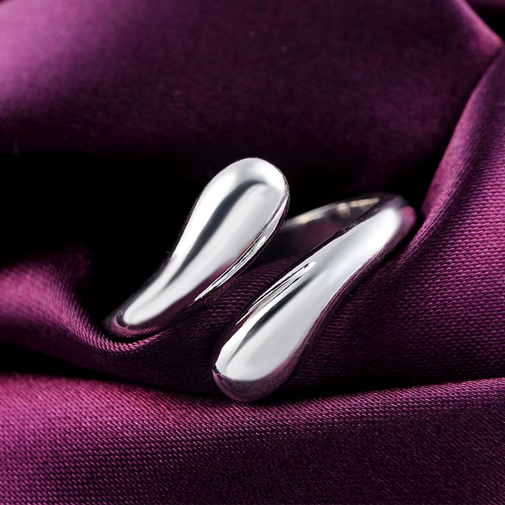 Bagues Goutte d'Eau en Argent Sterling 925 de Marques Populaires pour Femmes, Accessoires de Mode, B
