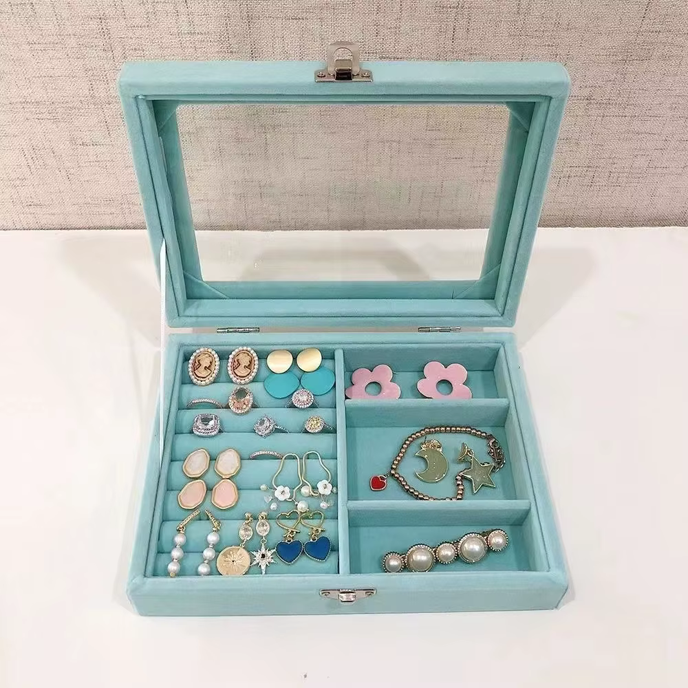Boîte de rangement de bijoux 1 pièce, vente en gros, boîte d'exposition de bijoux pour la maison ave