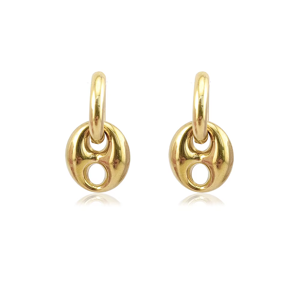HUIDANG boucles d'oreilles d'hiver tendance 2025 femme Mariner lien boucles d'oreilles en acier inox