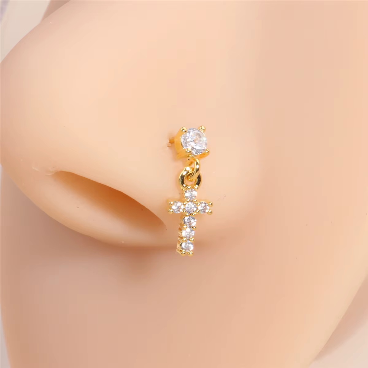 Anneaux de nez goujons pour femmes piercings de nez bijoux anneaux de nez forme d'os clous de nez vi