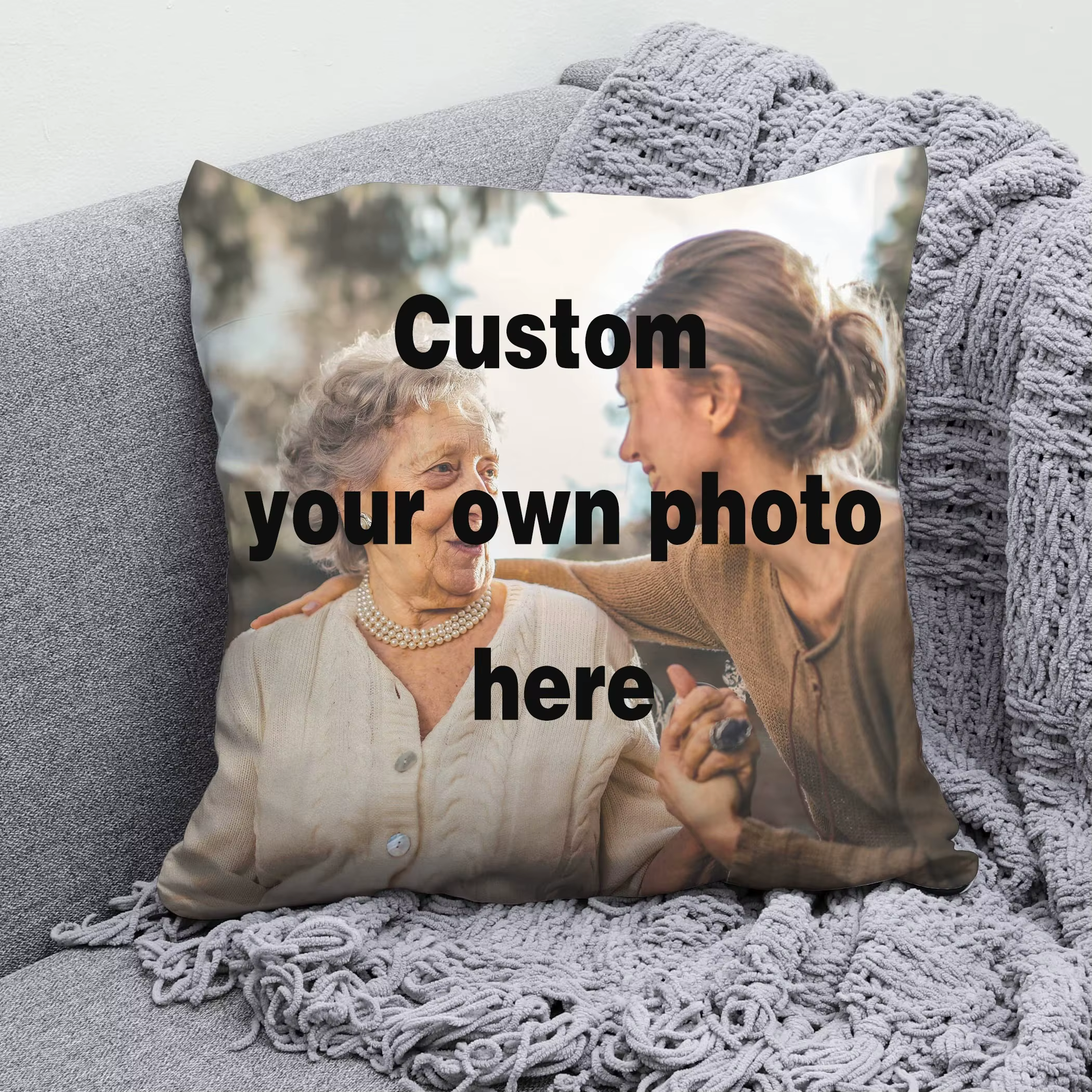 Housse de coussin avec Photo personnalisée, bricolage, avec Photo de mariage, cadeau d'anniversaire 