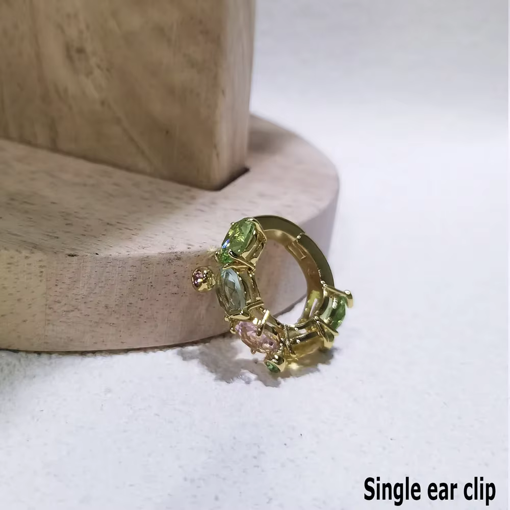 Breloque 2025, nouvel ensemble de bijoux fins en cristal de haute qualité pour femmes, boucles d'ore