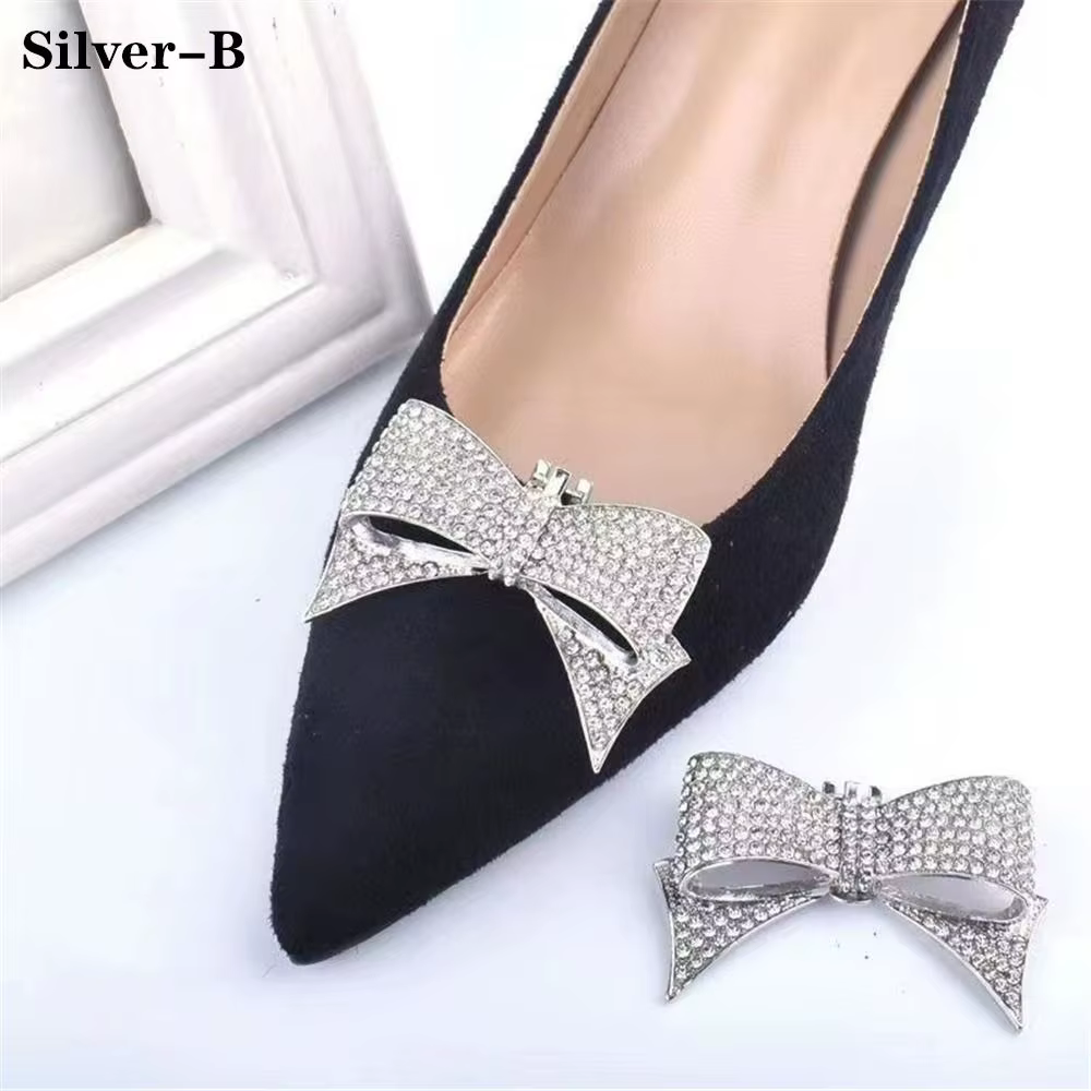 2 pièces Clips de chaussures de mariée en strass et cristaux, Breloques bijoux décoratives pour chau