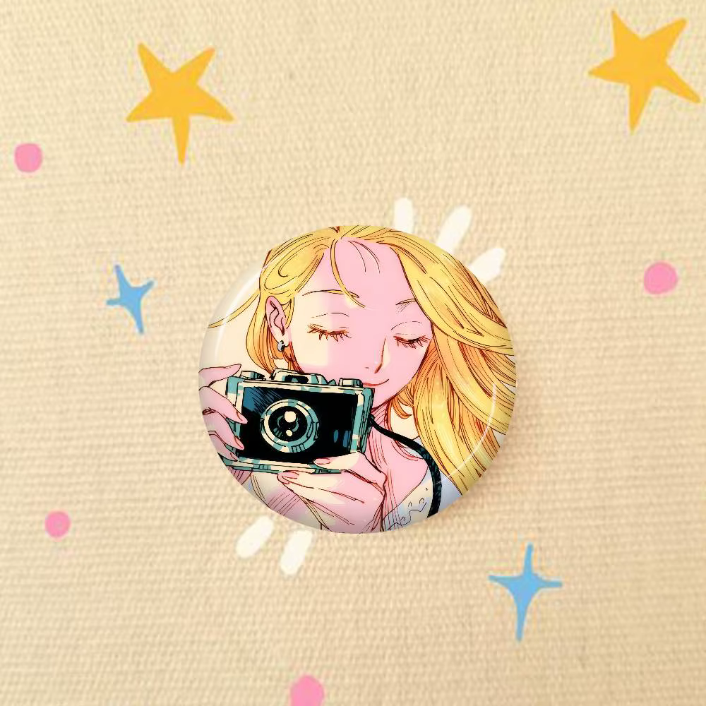 Emma x Aleksander Veil Manga – Broches créatives amusantes, badges ronds à clipser, accessoires pour