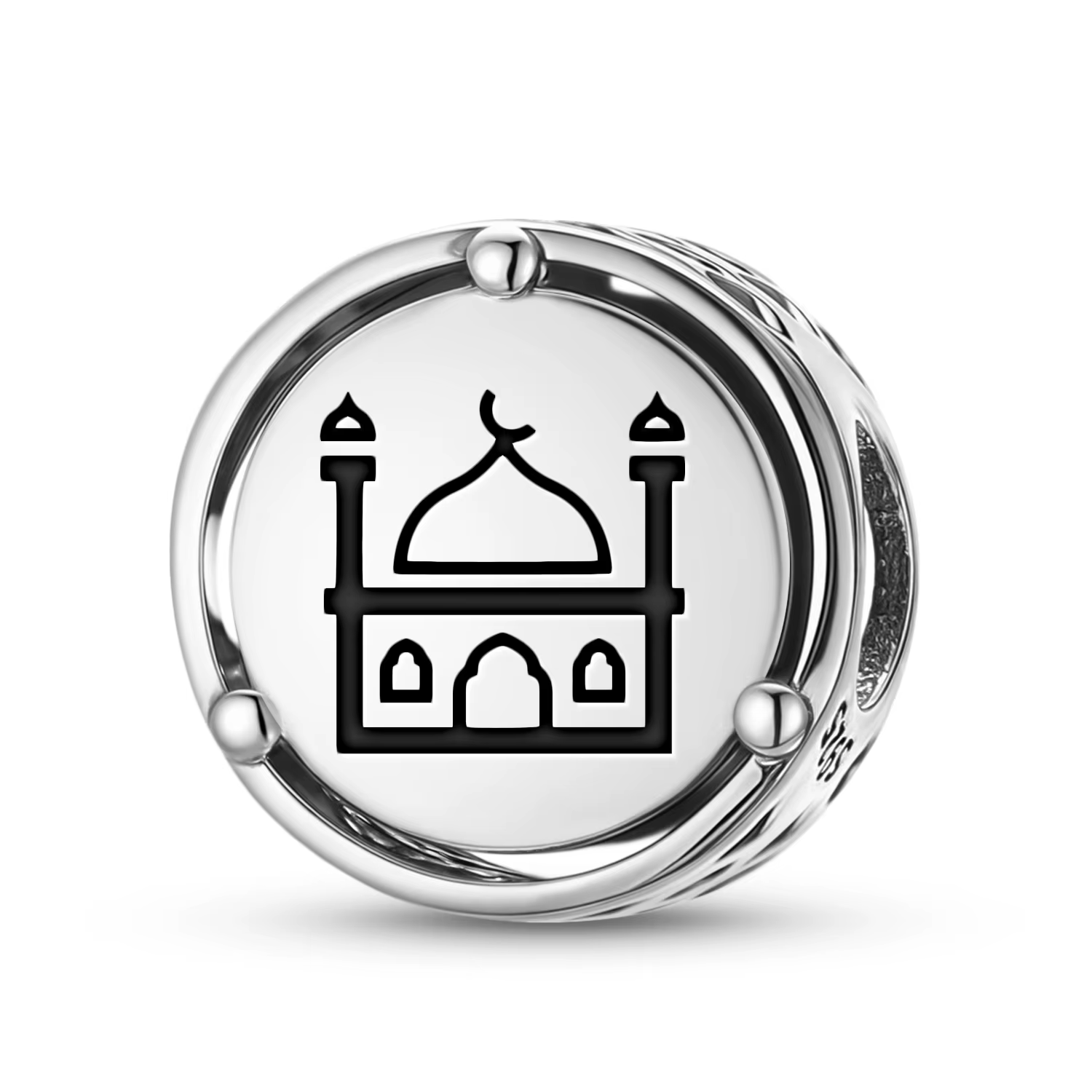Breloque symbole en argent Sterling 925 pour la mosquée islamique, adaptée au Bracelet Original, acc