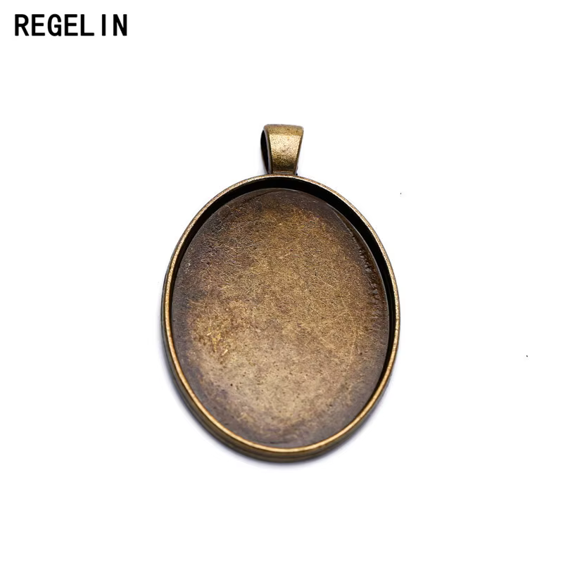 REGELIN-Breloques pendentif antique, cabochon, camée, lunette, vierge, réglages de base, cabochons, 