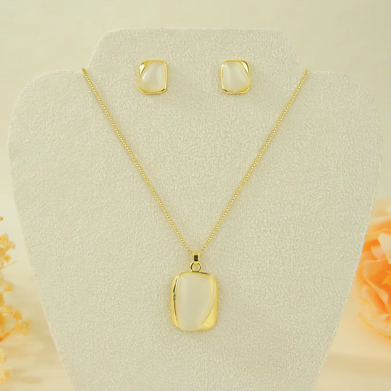 Ensemble de bijoux en cristal rare de mode brésilienne, collier et boucles d'oreilles en pierres pré