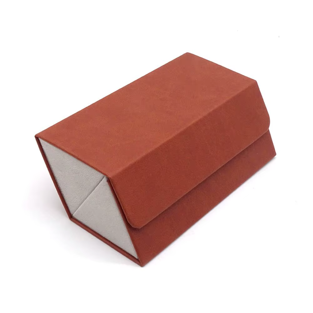 Étui de rangement simple à bouton-pression pour bijoux et lunettes, en PU, gain de place, avec compa