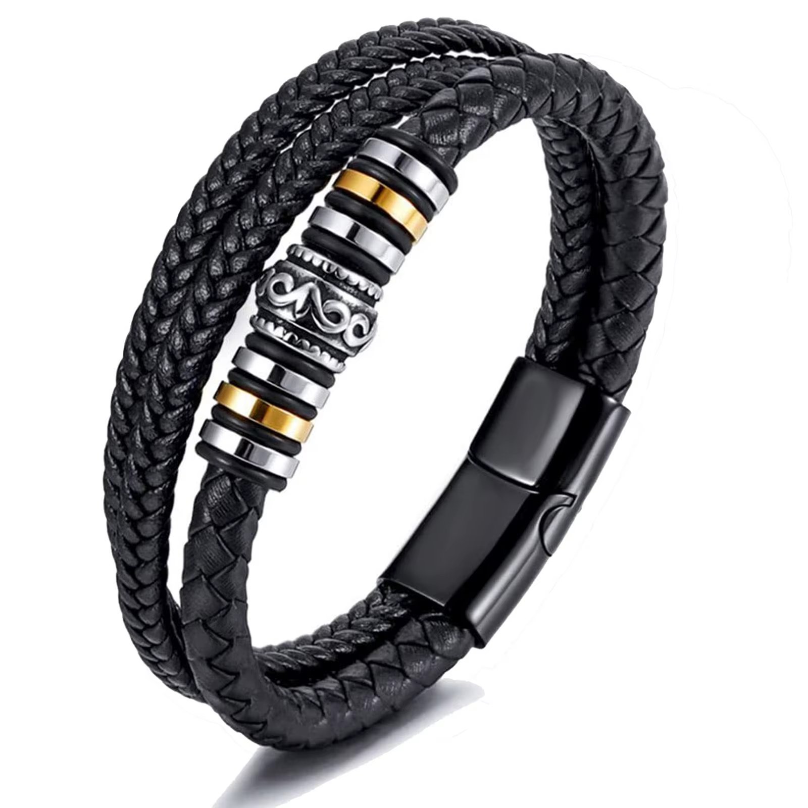 Bracelet d'urne en cuir tressé pour hommes et garçons, bijoux de crémation, ULtressée à la main, bra