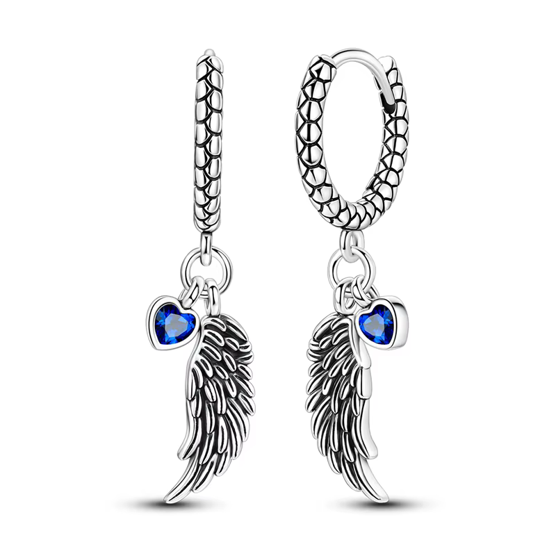 Boucles d'oreilles licorne en argent Sterling 925, Zircon Original, plume d'éléphant, chien, chat, é