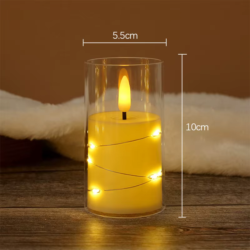 Bougies LED sans flamme, chaîne étoile avec batterie, salle de Camping, décoration de fête de mariag