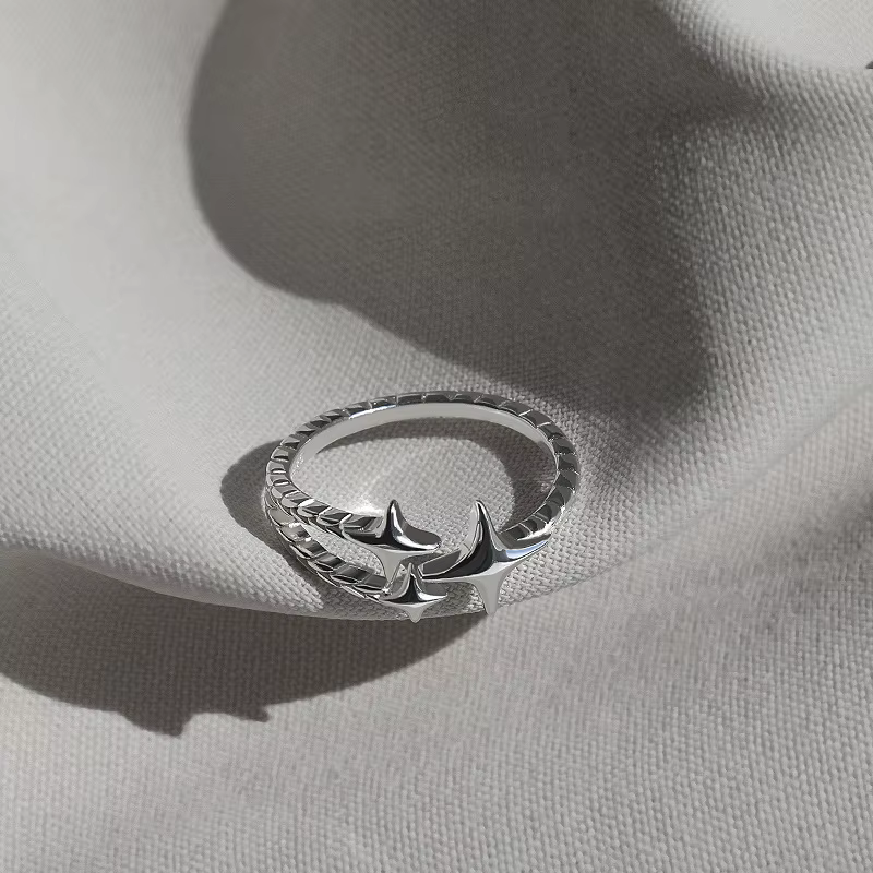 Nouveauté 2026 – Bague large irrégulière ajourée couleur argent pour femme, design rétro unique, bij